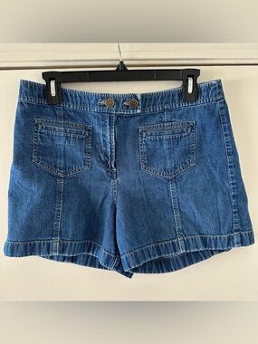LOFT Blue Denim High-Rise Jean Shorts